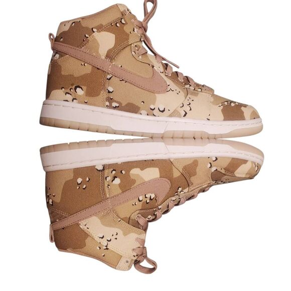 Nike Dunks High Desert Camo Sneakers DX2314-200 Women's Size 9.5, Men's 8 NO BOX - Picture 2 of 8